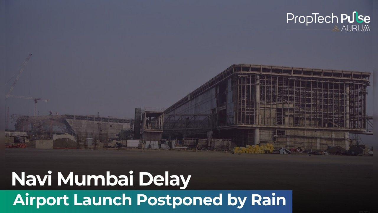 Navi Mumbai Airport under heavy rain