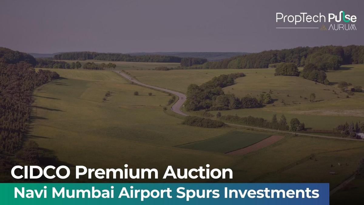 Aerial view of Navi Mumbai showing potential auction plots