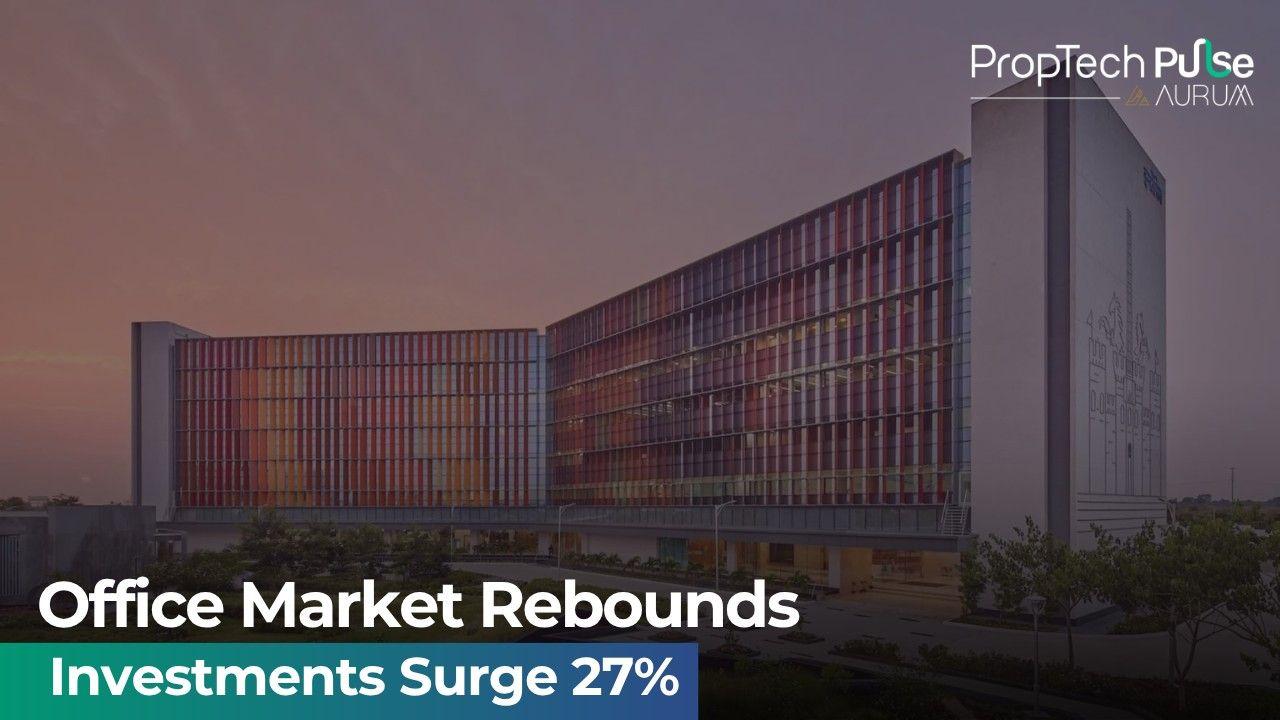 A bustling office space in India representing recovery