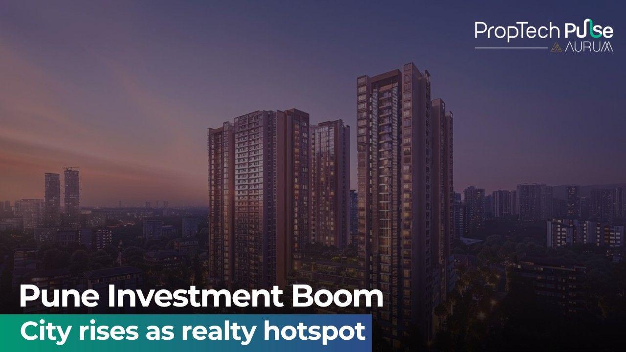 A bustling Pune city skyline representing real estate growth