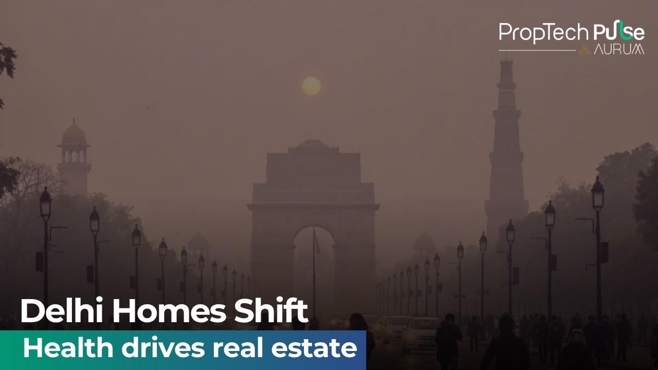 Delhi skyline with pollution