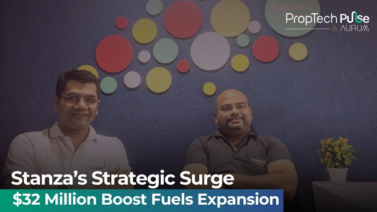 Stanza Living team celebrating funding success