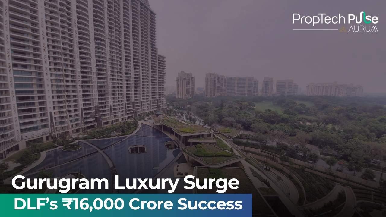 Aerial view of DLF The Dahlias in Gurugram