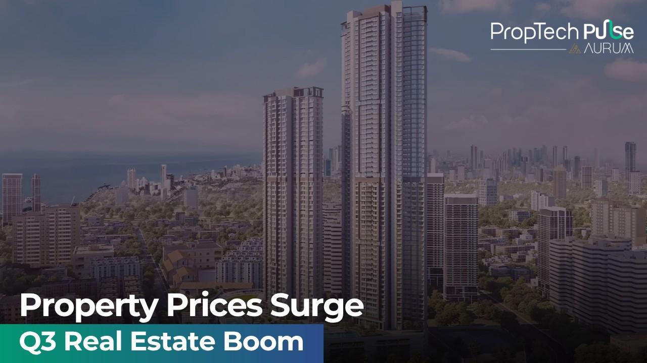 An aerial view of a bustling cityscape