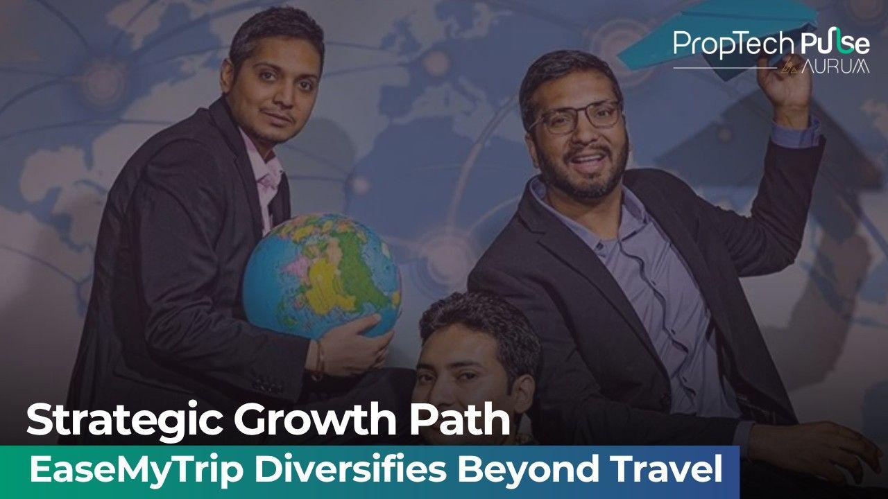 EaseMyTrip logo with diverse business sectors