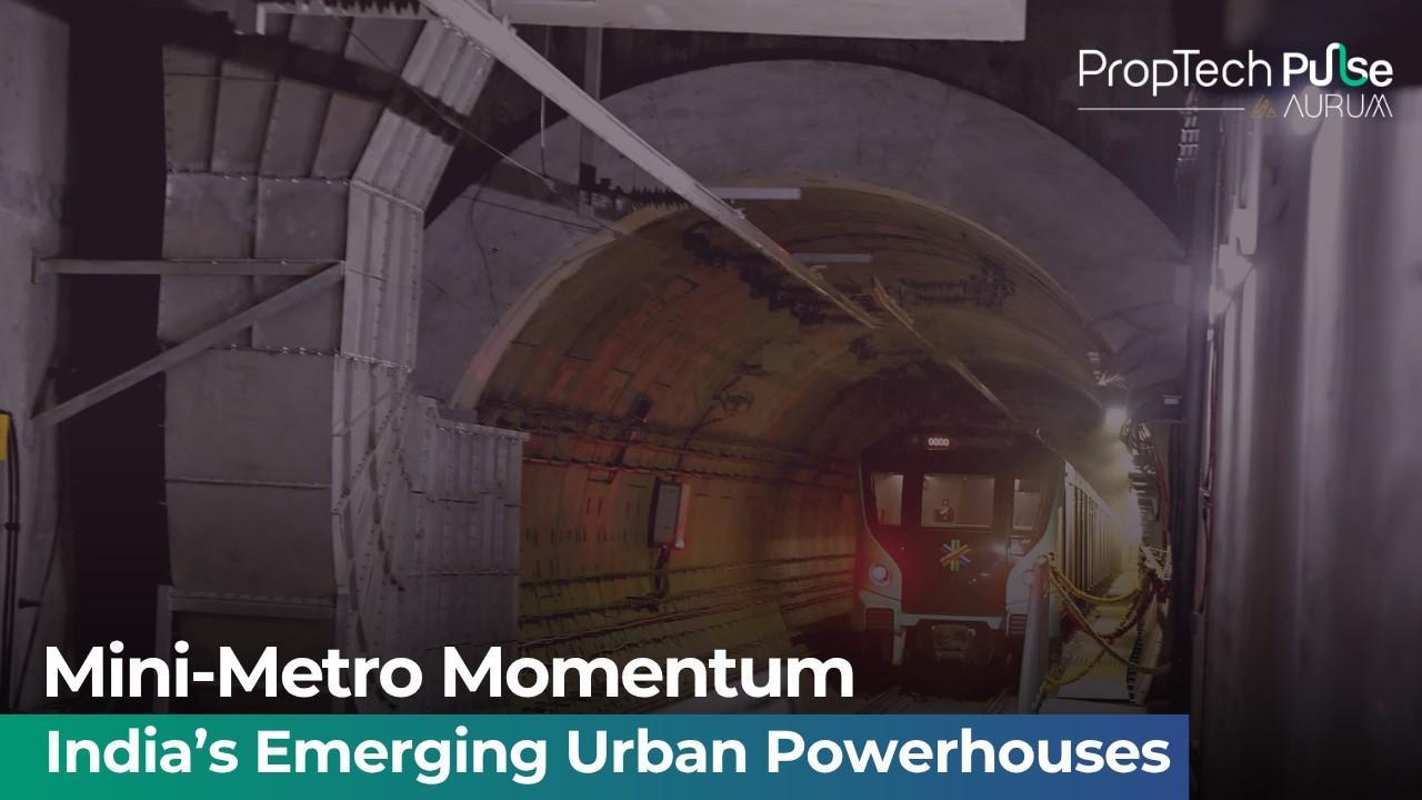 An urban skyline showcasing India's emerging mini-metros.