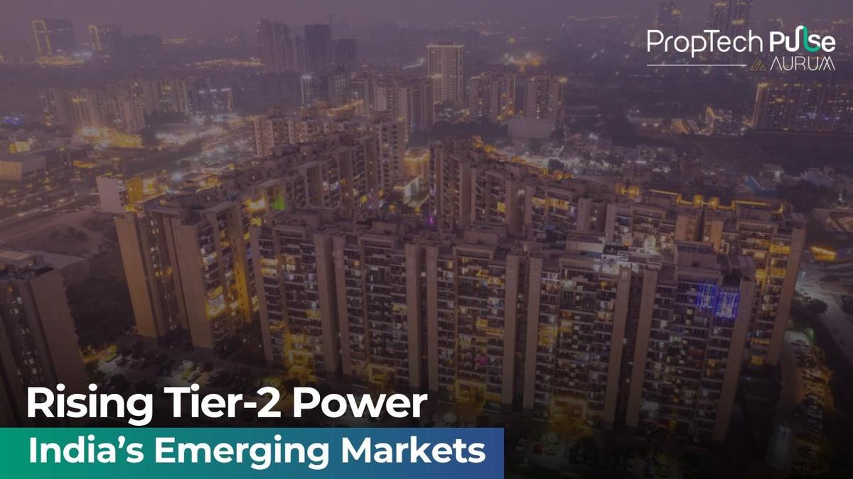 A vibrant cityscape showcasing growth in tier-2 cities.