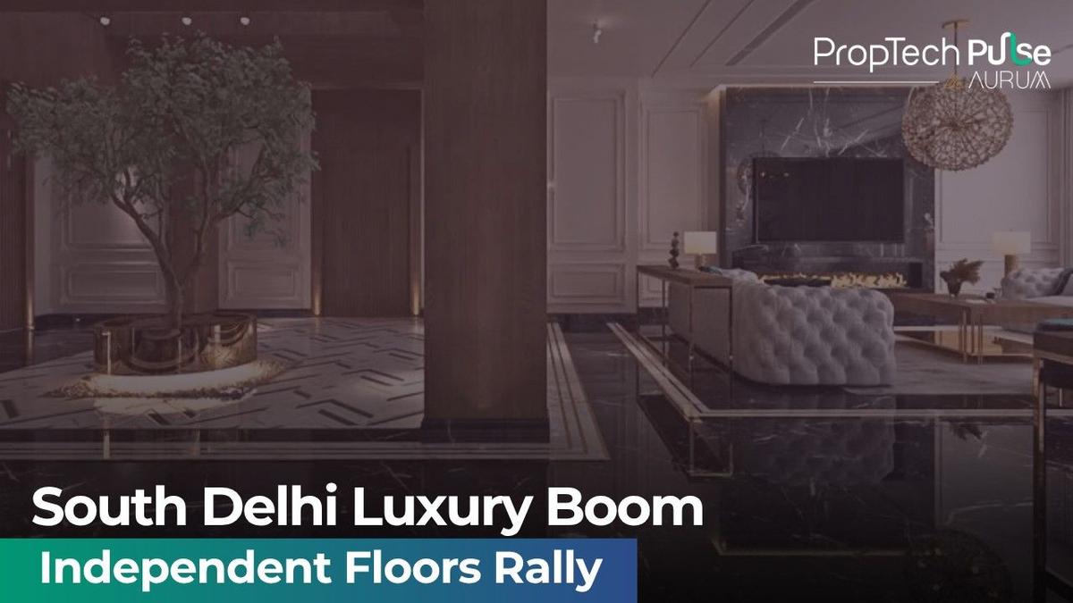 Aerial view of luxury housing in South Delhi