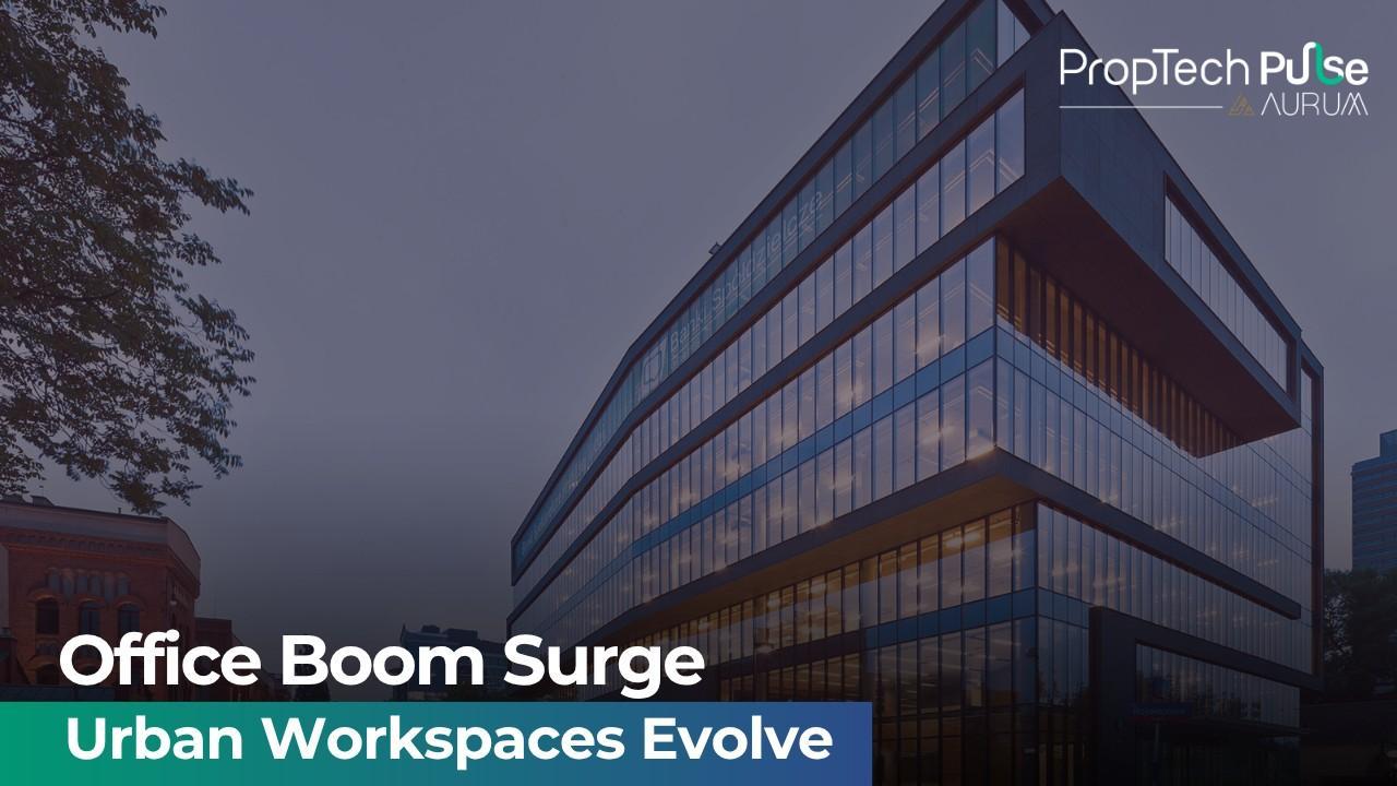 Modern office spaces in urban settings