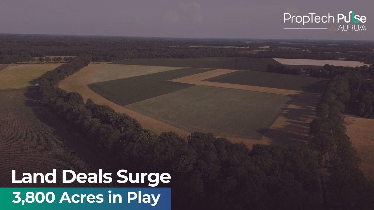 Aerial view of land under development for housing and tech