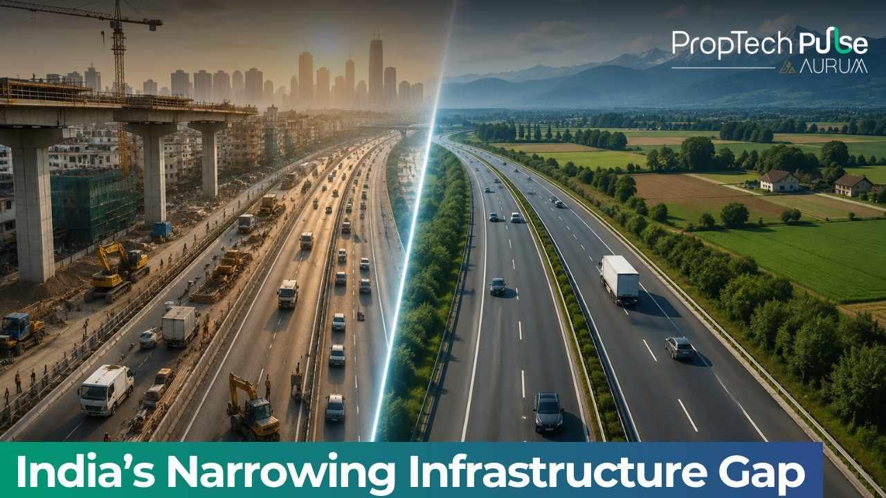 India's road infrastructure gap narrowing compared to Europe, showcasing highway development and transportation network expansion analysis