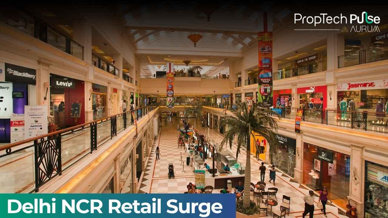 Busy modern shopping mall in Delhi NCR as the retail market adds new supply in 2026