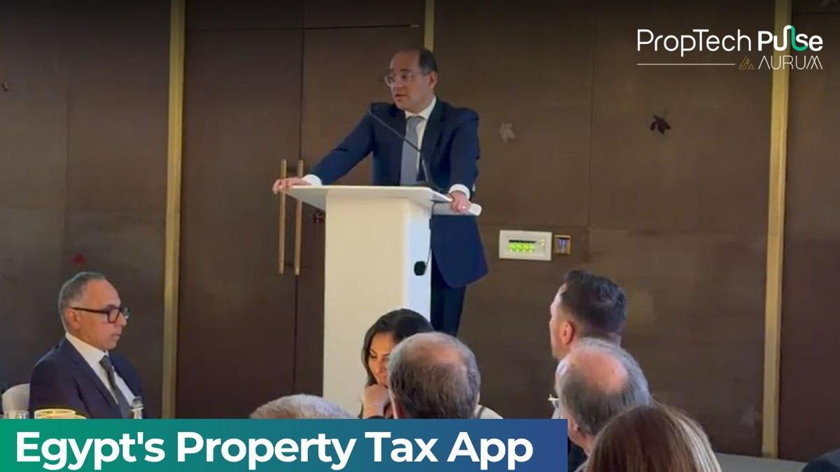 Smartphone showing a real estate tax application as Egypt digitises property tax services