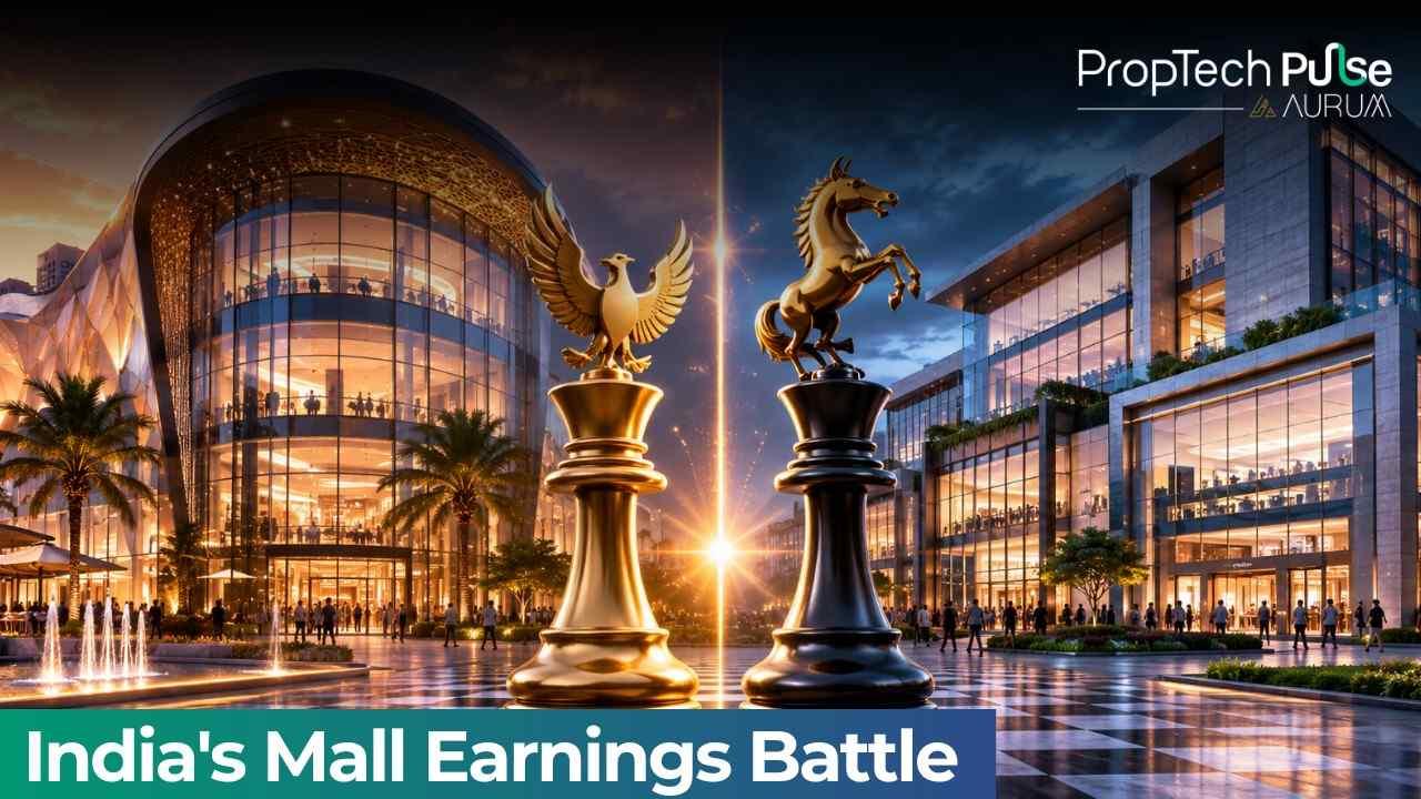Phoenix Mills vs Prestige Estates mall rental income FY26 comparison