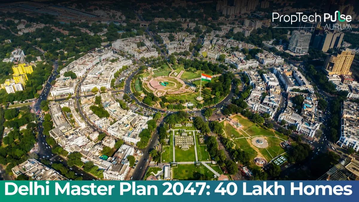 Delhi skyline illustrating the vertical growth and vision of Master Plan 2047