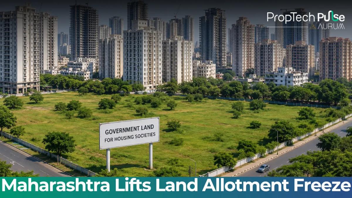 Housing society under construction on state-allotted land in Maharashtra