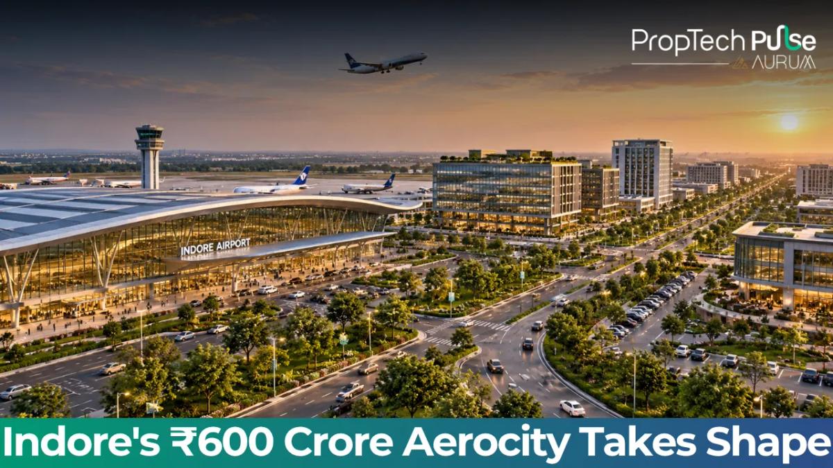 Indore Aerocity 11 hectares Devi Ahilyabai Holkar Airport ₹600 crore Madhya Pradesh mixed-use 2026