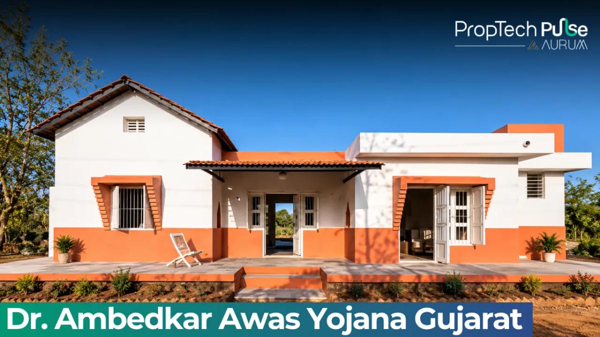 Rural house built under Gujarat's Dr. Ambedkar Awas Yojana scheme for SC families