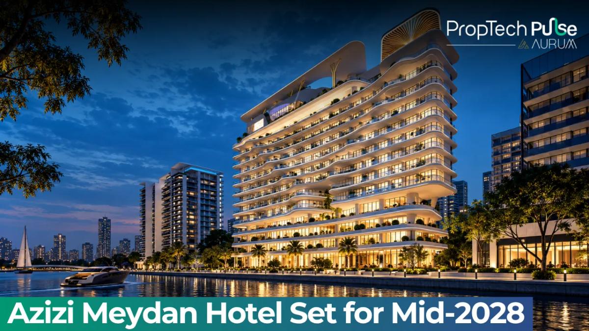 Render of Azizi Hospitality's five-star hotel in Azizi Riviera, Meydan, set to open mid-2028