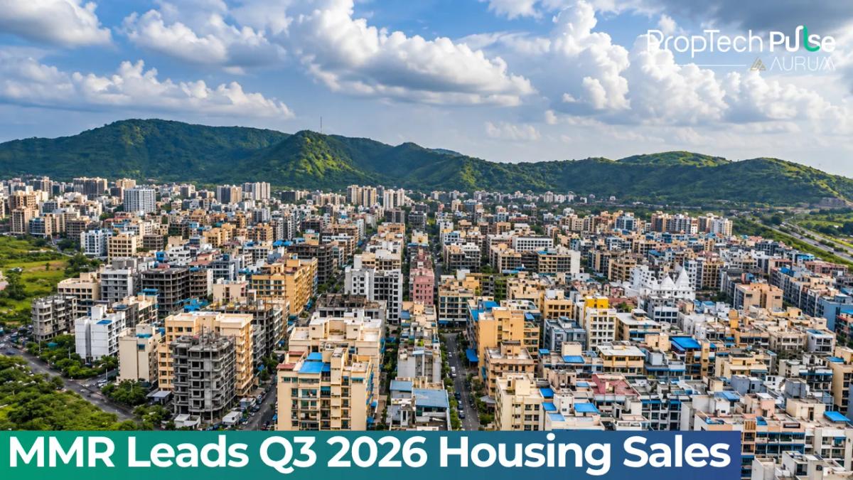 Chart showing MMR leading Q3 2026 housing sales across India's top 7 cities