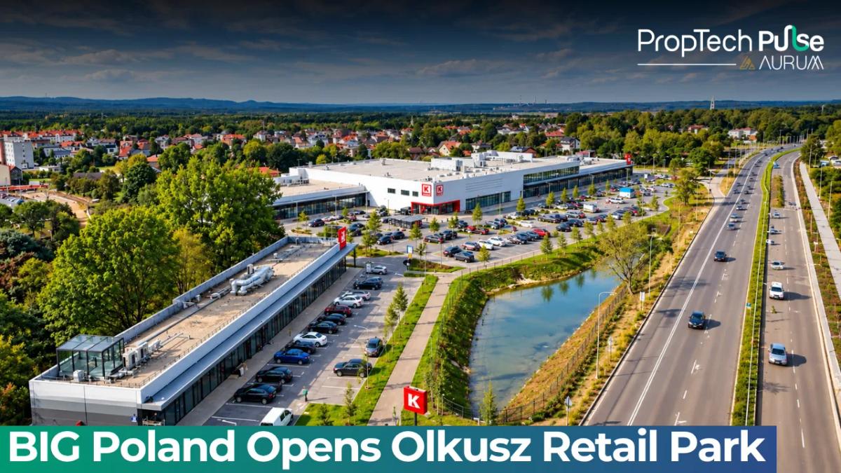 BIG Olkusz retail park in Poland featuring Kaufland and HalfPrice stores