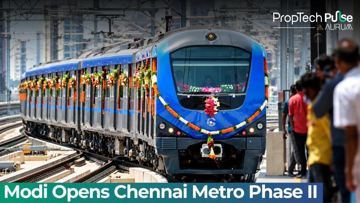 PM Modi riding the Chennai Metro Phase II Poonamallee-Vadapalani stretch with the Tamil Nadu Chief Minister