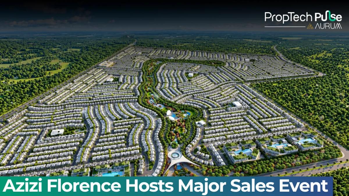 Azizi Florence master-planned residential community in Sharjah featuring villas, townhouses, apartments and green spaces