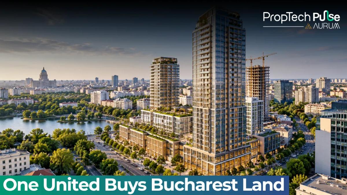 One United Properties' planned mixed-use tower on Barbu Văcărescu Street in Bucharest, Romania