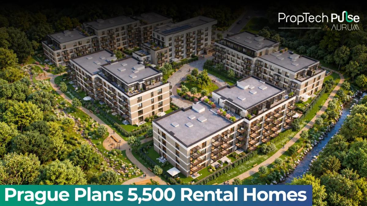 Planned Na Jelených rental housing district in southern Prague, featuring 5,500 homes and integrated community amenities