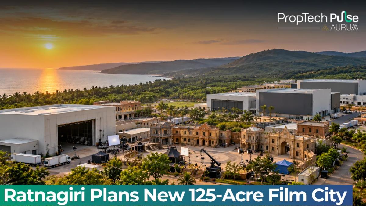 Proposed 125-acre Film City across Palshet, Velneshwar and Tavsal villages in Guhagar taluka, Ratnagiri, Maharashtra