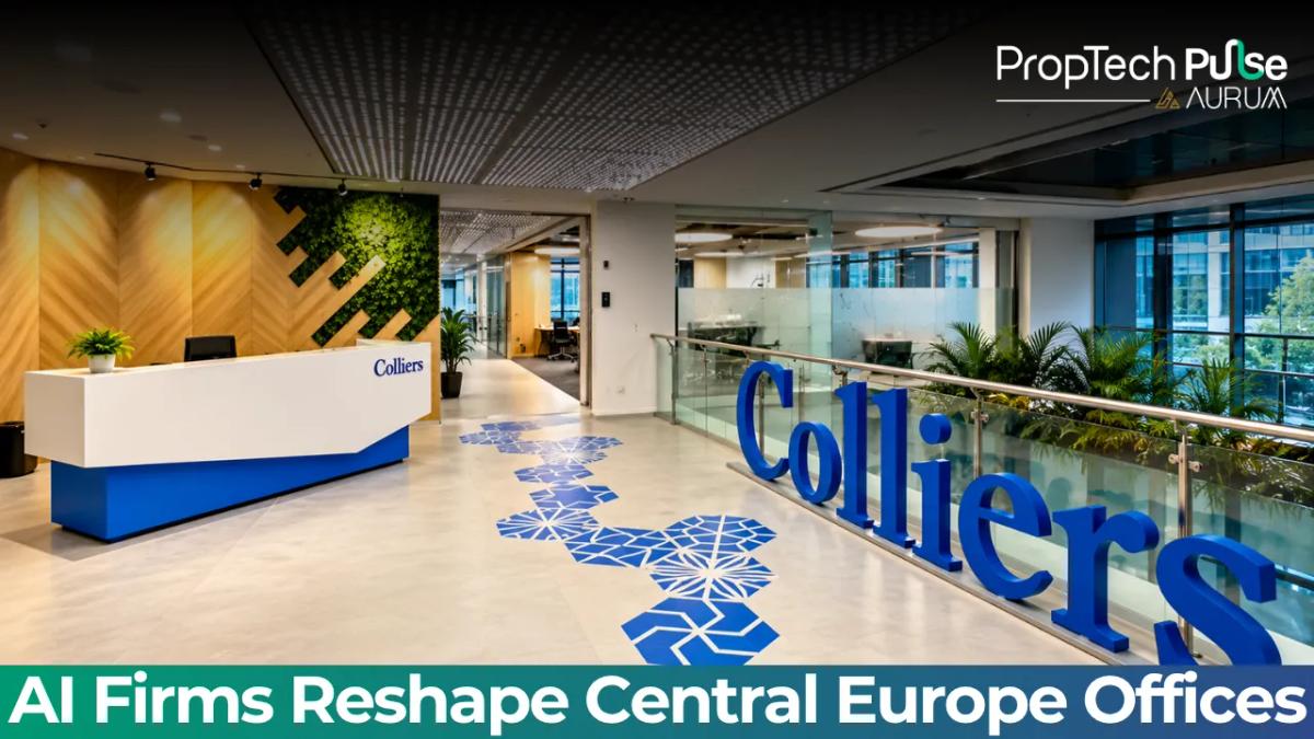 Modern office buildings in Central Europe as AI companies drive demand for flexible workplaces, high-capacity power systems, cooling and digital infrastructure.