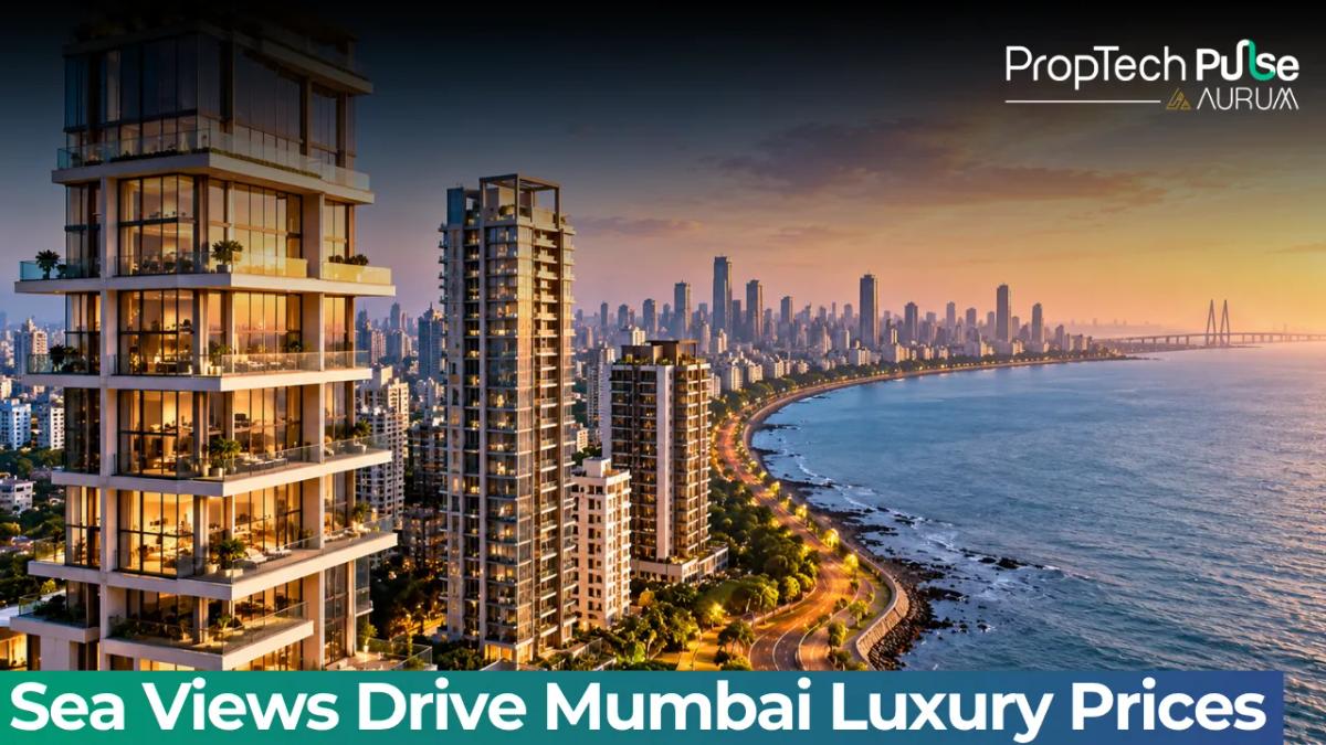 Luxury residential towers along Mumbai's coastline overlooking the Arabian Sea.