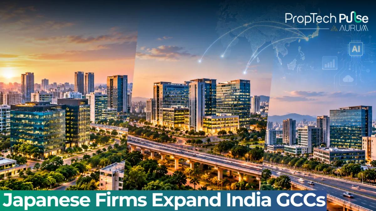 Modern commercial office buildings in Bengaluru representing Japanese companies' expanding global capability centres in India.