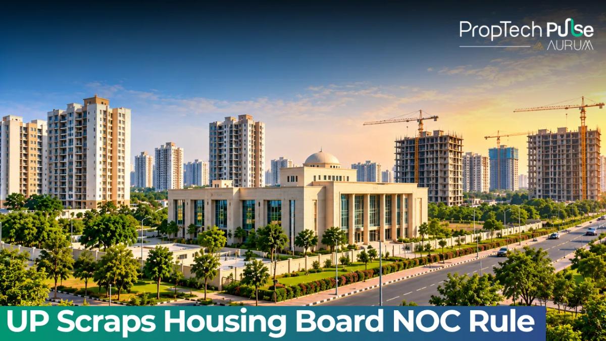 Uttar Pradesh building-plan approval process following the removal of the mandatory Housing Board NOC requirement.
