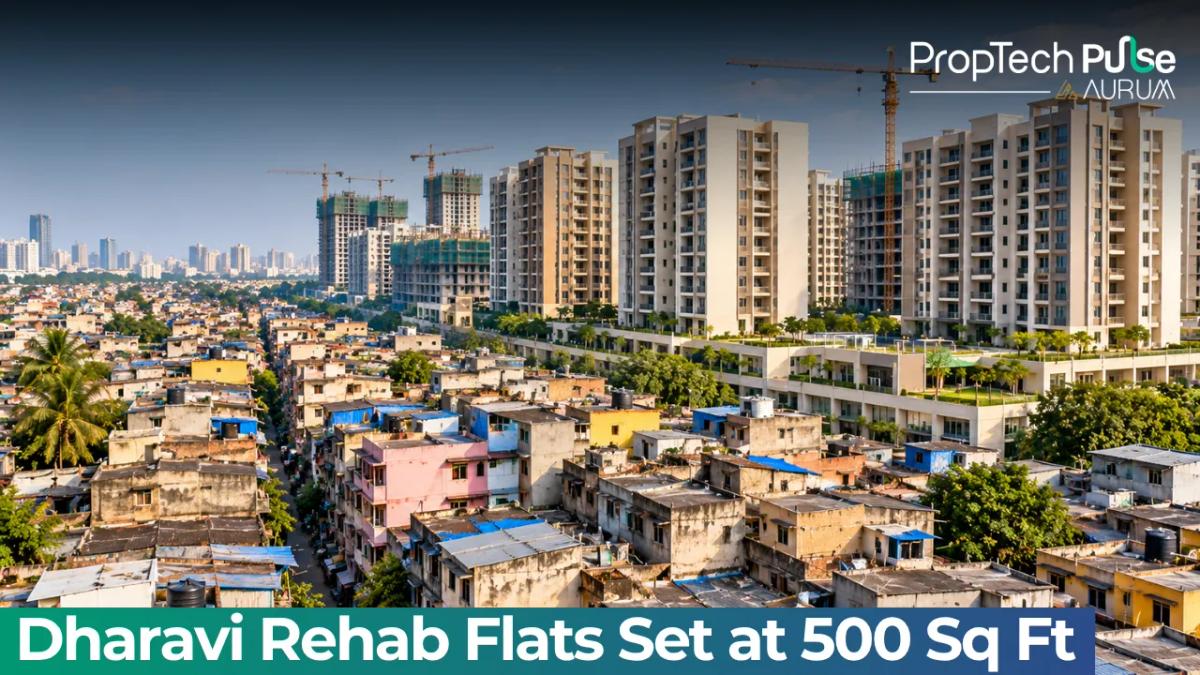 Representative image of residential buildings in Dharavi, Mumbai.