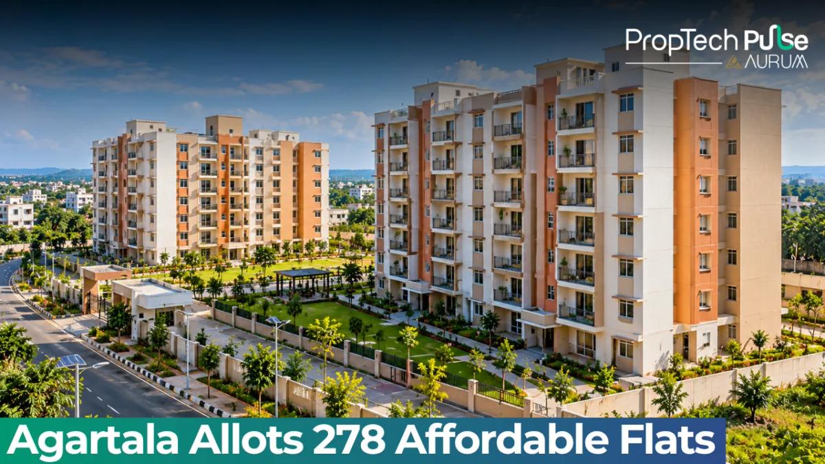 Agartala Light House Project residential blocks developed to provide affordable homes to 278 beneficiary families.