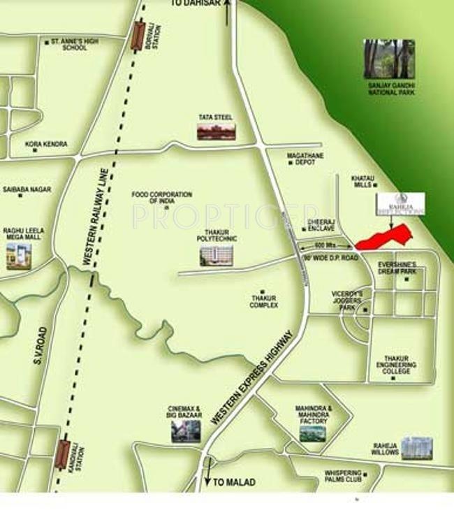 Raheja Universal Reflections II Serenity Location Plan