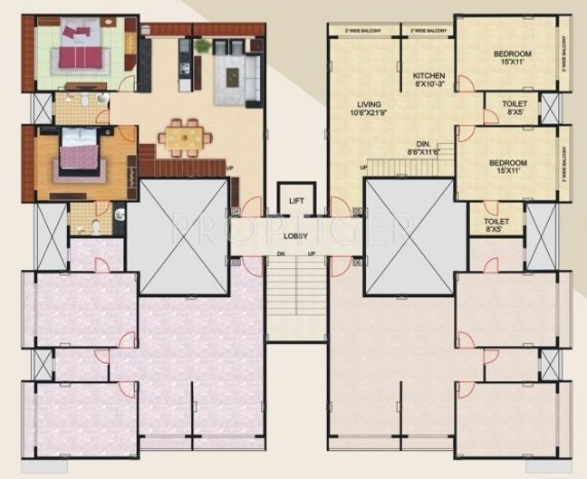 Images for Cluster Plan of Ashapura Park West Apartments