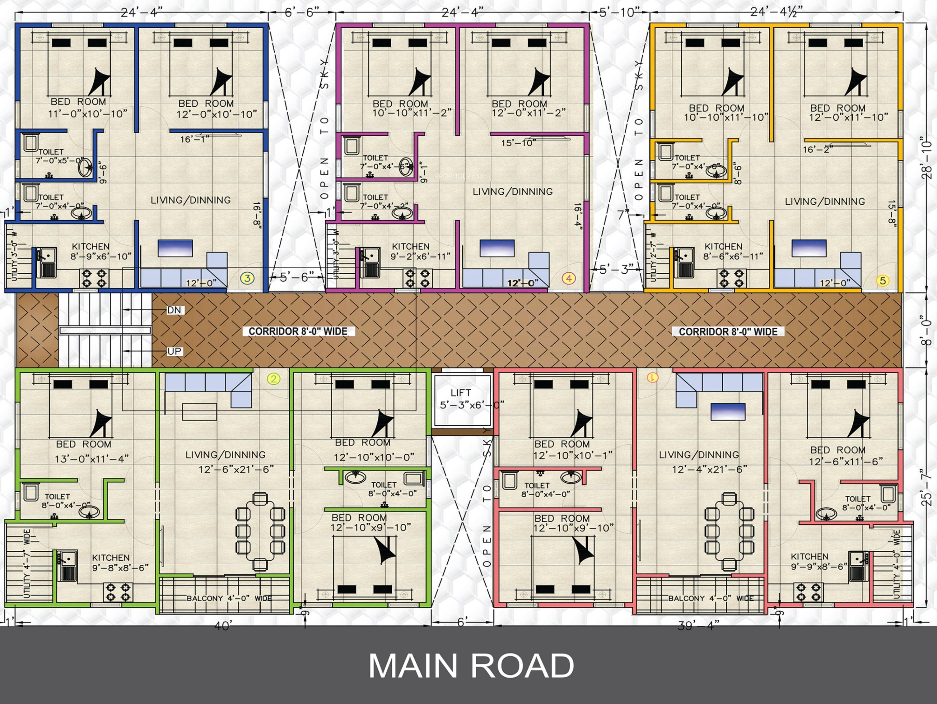 sky-heights Sky Heights Cluster Plan from 1st to 5th Floor