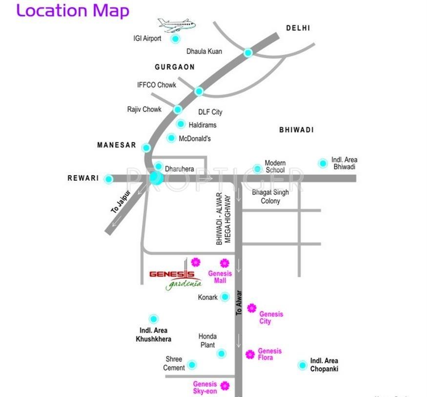 Genesis Infratech Gardenia Location Plan