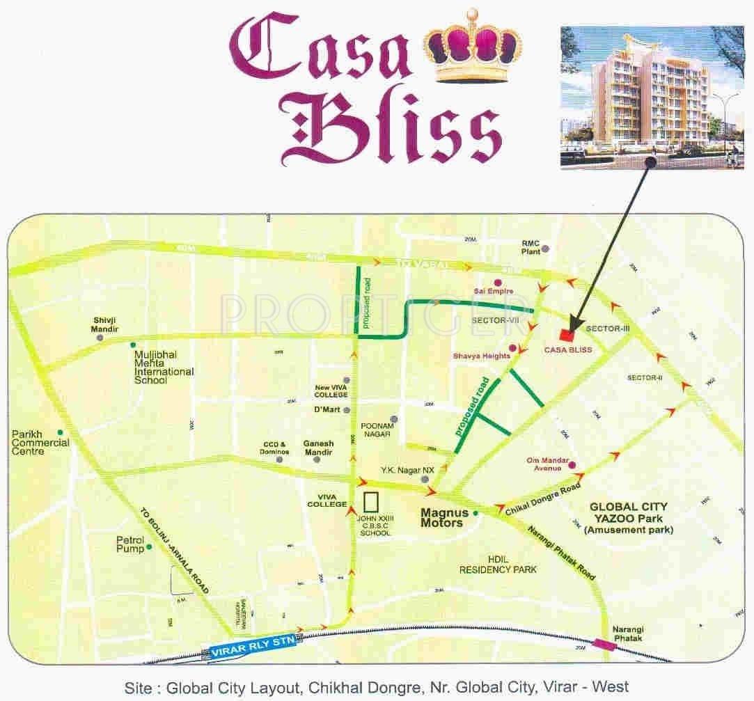 Morya Realtors Casa Bliss Location Plan