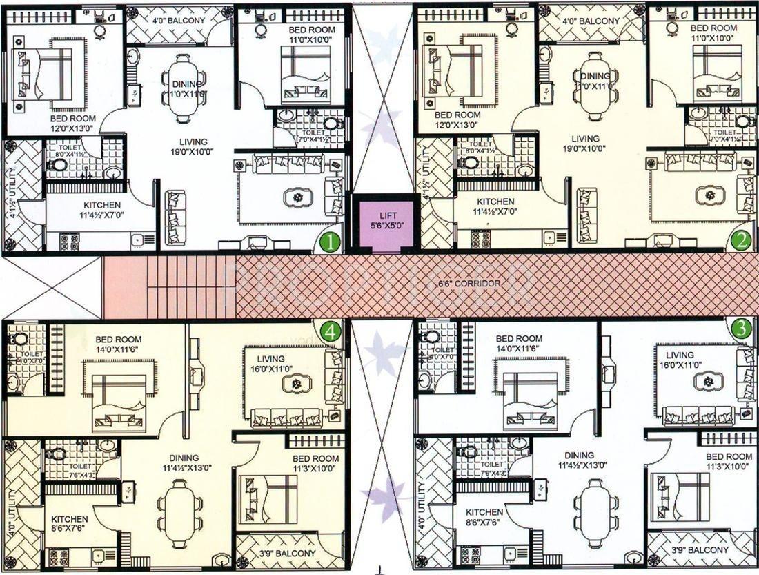 krishna-kalyan-residency Images for Cluster Plan of Satya Kalyan Krishna Kalyan Residency