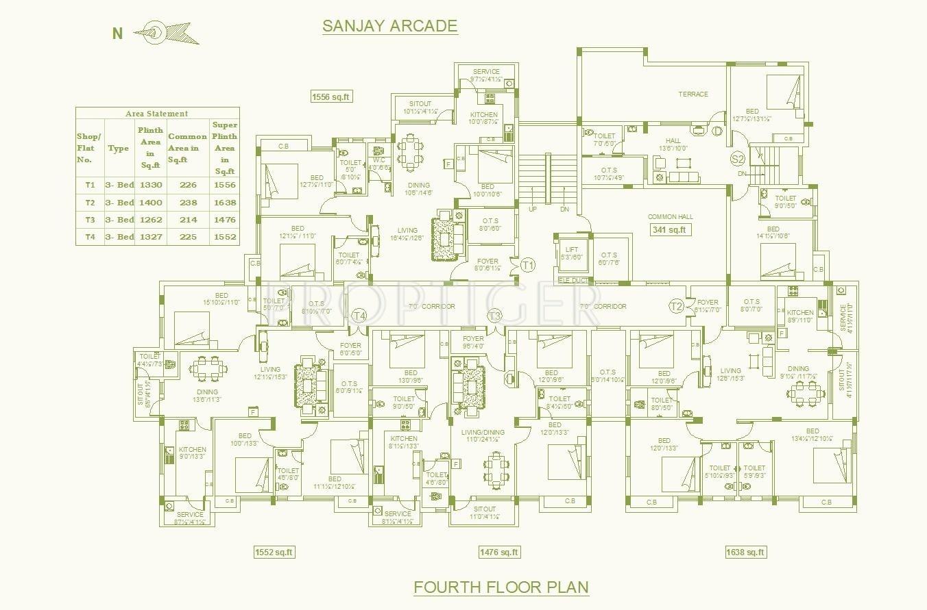 SK Builders and Promoters Sanjay Arcade Cluster Plan