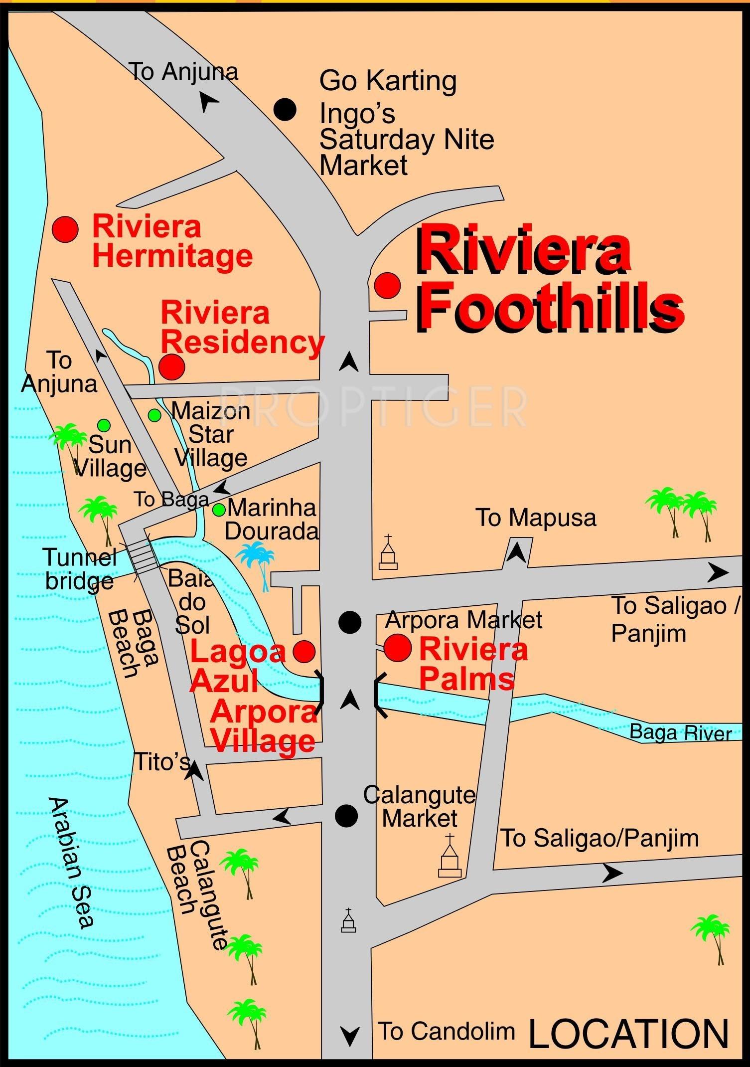 Riviera Constructions Foot Hills Villa Location Plan