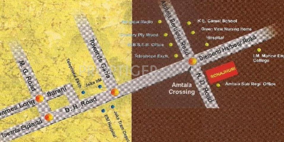 Amantran Ventures Sonajhuri Location Plan