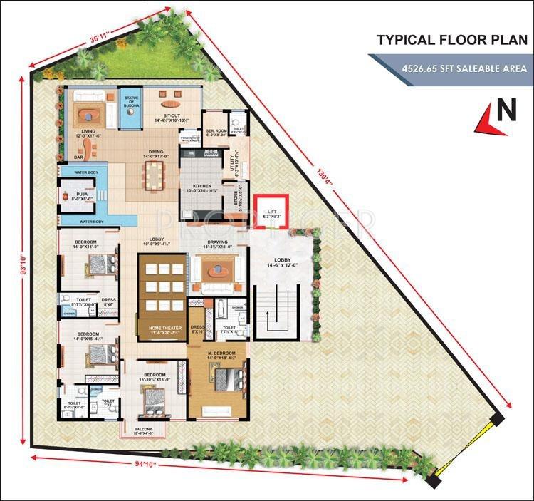 Images for Cluster Plan of Maruti Rich Ventures Cosmos Central