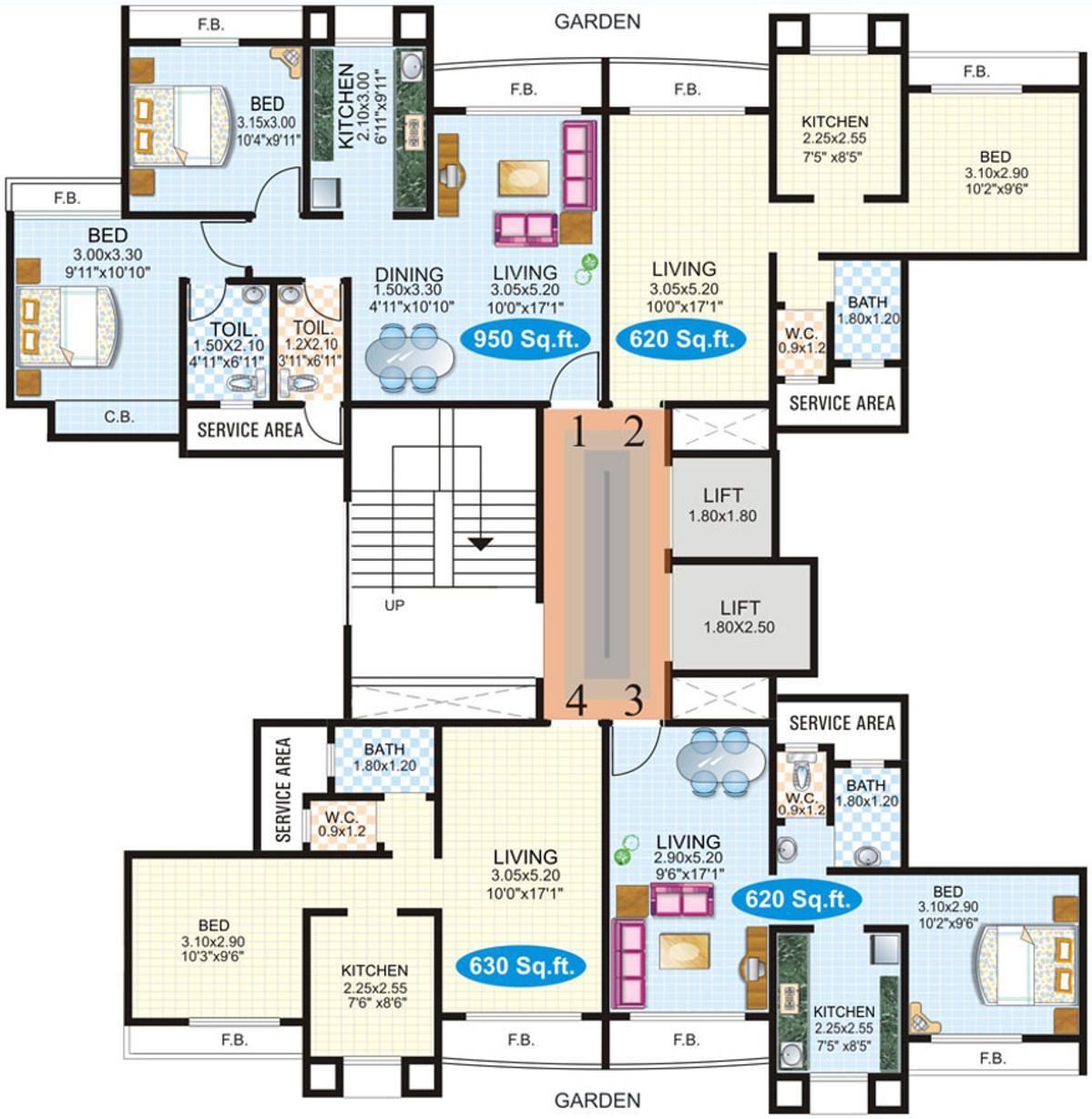 Images for Cluster Plan of SD Prity Park B And C Bldg Phase 2