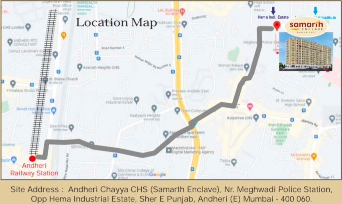 enclave-h-wing-andheri-chhaya-chs Location Plan