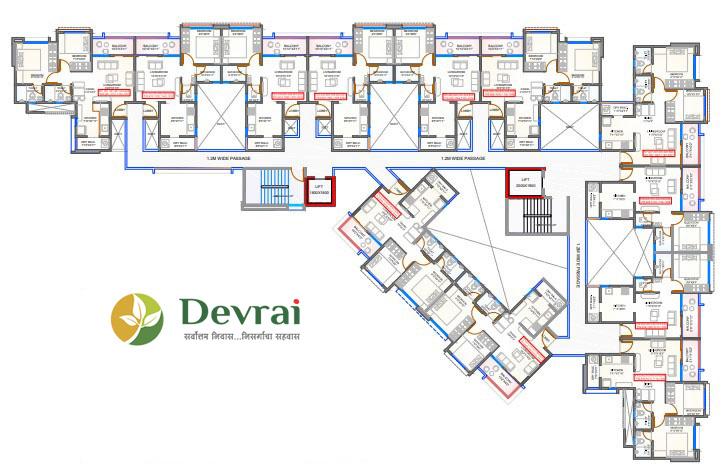 devarai Devarai Cluster Plan from 1st to 12th Floor