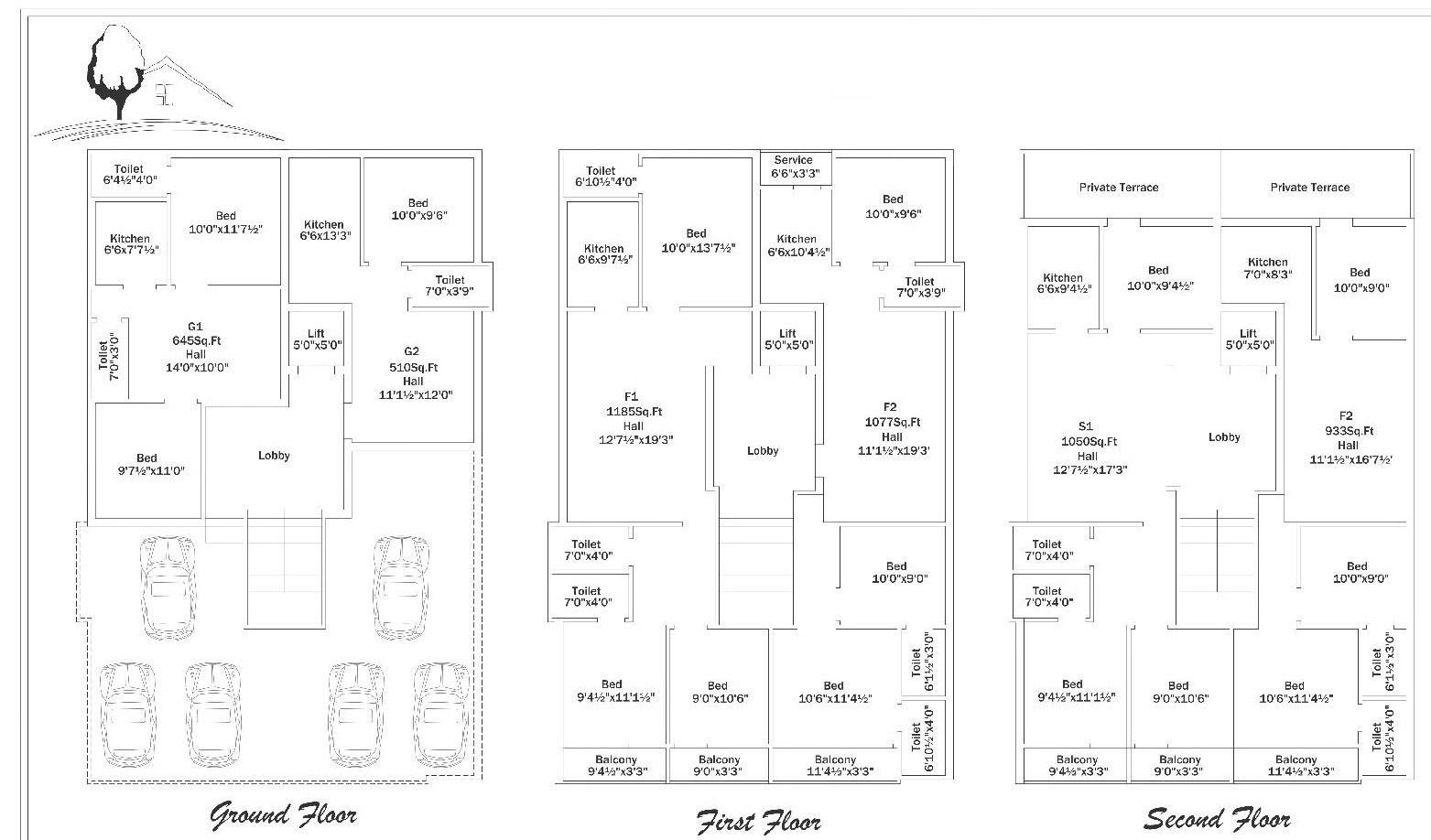 dream-homes Dream Homes Cluster Plan For Typical Floor